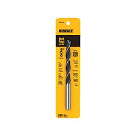 DeWALT DW1710 Wood Bit Drill Bit, Twist Flute, 3-1/2 in L Flute, Straight Shank, 3/8 in Dia Shank