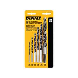 DeWALT DW1720 Drill Bit Set, Steel, Black, 6-Piece