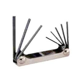 Eklind 20812 Fold-Up Hex Key Set, Steel, Black, 8-Piece