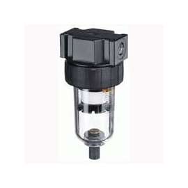 Tru-Flate 24-301 Manual Airline Filter, 1/4 in NPTF, 5 oz Bowl, Polycarbonate