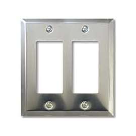 Amerelle 161RR Wallplate, 2-Gang, Steel