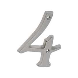 Schlage SC2-3046-619 House Number, Character 4, 4 in H Character, Nickel Character