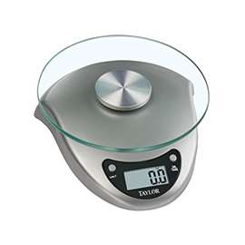TAYLOR 3831S Kitchen Scale, 6.6 lb Capacity, LCD Display