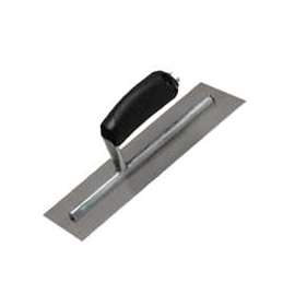 Marshalltown FT114P Finishing Trowel, Tempered Blade, Curved Handle, Steel Blade, Black Handle