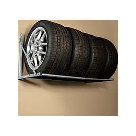 Knape & Vogt 01031 Folding, Lightweight, Scratch-Resistant Tire Loft, 300 lb Load Capacity, Steel, Silver