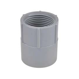 Carlon E942ER-CTN Conduit Adapter, 3/4 in, FPT x Socket, Gray