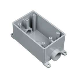 Carlon E981DFN-CTN Switch Box, Rectangular, PVC, Gray