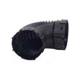 Hancor 0490AA Drain Elbow, 4 in Snap-Lock, 4 in Snap-Lock, 90 deg, Black
