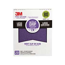 Scotch 26080CP-P-G Sanding Sheet, 80-Grit, Paper Backing, Aluminum Oxide, Purple
