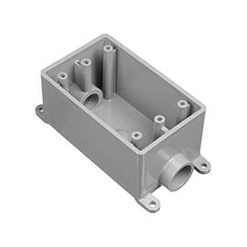 Carlon E981EFN-CTN Switch Box, Rectangular, PVC, Gray