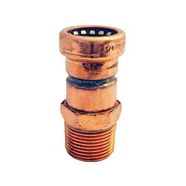 EPC 904 Series 10170745 Push-Fit Adapter, 1/2 in Sweat, 1/2 in Male