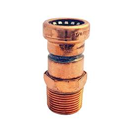 EPC 904 Series 10170750 Push-Fit Adapter, 3/4 in Sweat, 3/4 in Male