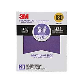 Scotch 26180CP-P-G Sanding Sheet, 180-Grit, Paper Backing, Aluminum Oxide, Purple