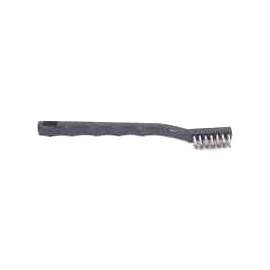 DQB 11353 Detail Brush, 7-3/4 in OAL, Curved Handle, Stainless Steel Bristle