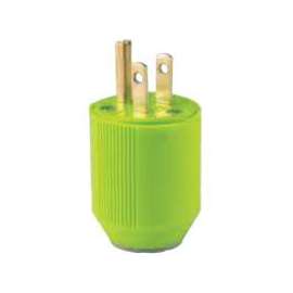 Eaton Wiring Devices BP3867-4GN Ground Cap, High-Visibility, Straight Electrical Plug, 125 V, 15 A, Nylon