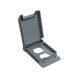 Carlon E98GDRN-CAR Device Cover, 4-53/64 in L, 3-11/16 in W, Rectangular, Polycarbonate, For Duplex Receptacles