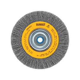 DeWALT DW4904 Wire Wheel Brush, 0.014 in Dia Bristle, 5/8 to 1/2 in Arbor/Shank, 6 in Dia