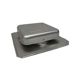 Master Flow R50A Roof Louver with Square Throat, 9 in L x 9 in W Rough Opening, Aluminum