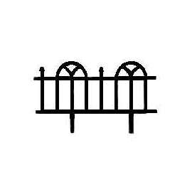 Easy Gardener 8840 Landscape Border, 24 in L, 10-1/4 in H, Wrought Iron, Black