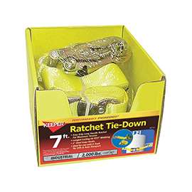 KEEPER 89105-10 Tie-Down, 2000 lb Weight Capacity, 7 ft L, Steel End Fitting