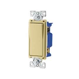 Eaton Wiring Devices 7500 Series 7513V-BOX Rocker Switch, 120/277 V, Strap Mounting, Thermoplastic, Ivory