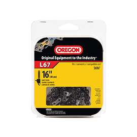 Oregon L67 Chainsaw Chain, 3/16 in File, 16 in L Bar, Steel