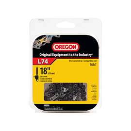 Oregon L74 Chainsaw Chain, 3/16 in File, 18 in L Bar, Steel