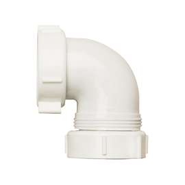 Plumb Pak PP66-10W Drain Pipe Elbow, 1-1/2 in Slip Joint, White