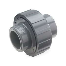 NDS U-0750-S Pipe Union, 3/4 in Slip Joint, 3 in L, Gray
