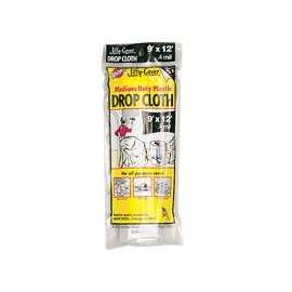 Warp's PC-72 Drop Cloth, 12 ft L, 9 ft W, Plastic, Clear