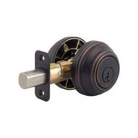 Kwikset 98511PSMTCP Deadbolt, Keyed Alike Key, 1 Grade, 2-Cylinder, Steel, Venetian Bronze