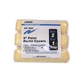 Linzer RS1433 Paint Roller Cover, All Paints, Stains Paint, 3/8 in Thick Nap