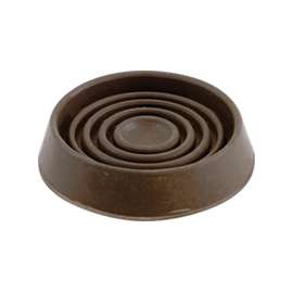Shepherd Hardware 9075 Caster Cup, Rubber, Brown