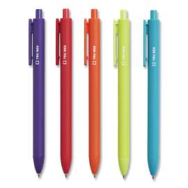 Quick Dry Gel Pen, Retractable, Medium 0.7 mm, Assorted Ink and Barrel Colors, 5/Pack