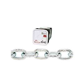 Campbell 0143636 Proof Coil Chain, 2650 lb Working Load Limit, 3/8 in, Galvanized Steel