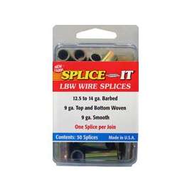 NEW FARM LBW5 Wire Splice, Stainless Steel, For 12.5 to 14 ga Barbed Wire, 9 ga Top and Bottom Woven Fence