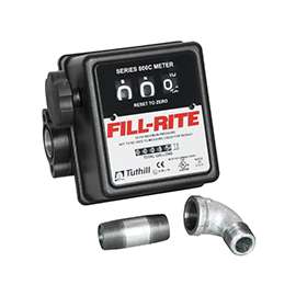 Fill-Rite 807CMK Flow Meter Kit, 3/4 in NPT, 1 % Accuracy, 5 to 20 gpm, Aluminum
