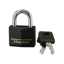 Master Lock 141D Padlock, 1-9/16 in W Body, Brass