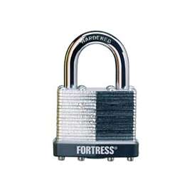 Master Lock 1803D Keyed Padlock, 1-1/2 in W x 2 in H Body, 7/8 in H Shackle, Steel