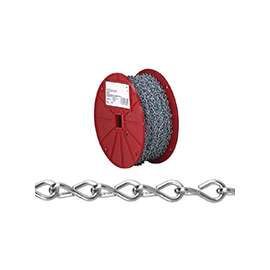 Campbell AW080-1427 Jack Chain, 16 lb Working Load Limit, #14, Steel, Zinc