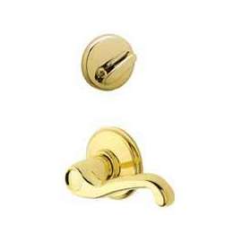 Schlage Flair F59FLA605RH Handleset Trim, Brass