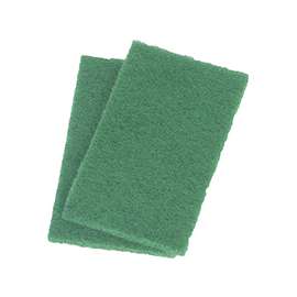 BIRDWELL 358-36 Abrasive Pad, 6 in L, 3-1/2 in W, 3/8 in Thick, Green
