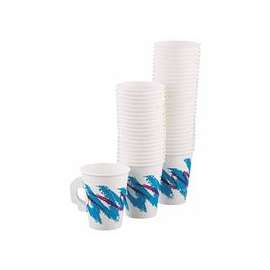 Single Sided Poly Paper Hot Cups, 8 oz, White