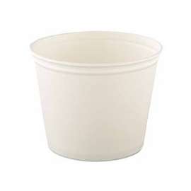 Double-Wrapped Paper Buckets, 83 oz, White