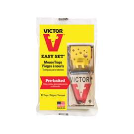 Victor Easy Set M039 Clip Strip Disposable Mouse Trap, Wood