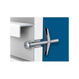 ShelfTrack 2877 Wall Anchor, 6 in L x 1 in W x 8 in D, Steel, White