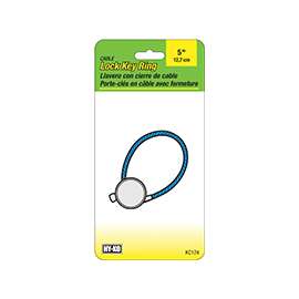 HY-KO KC124 Cable Key Ring, Nylon-Coated