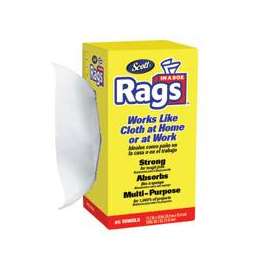 Scott 75240 Painter's Rag, 85 Capacity, 10.4 x 11 in, Cellulose Fiber, White