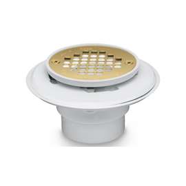 Oatey 42404 Shower Drain, PVC, White, For 2 in, 3 in Pipes
