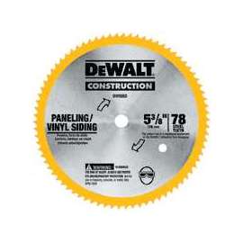 DeWALT DW9053 Circular Saw Blade, 5-3/8 in Dia, 10 mm Arbor, Steel